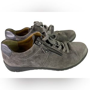 Hartjes XS Casual Zip/Tie Gray Sneakers Unisex Size 6.5Mens 9Womens